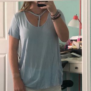 Light Blue Flowy Tee from Target // Size XS